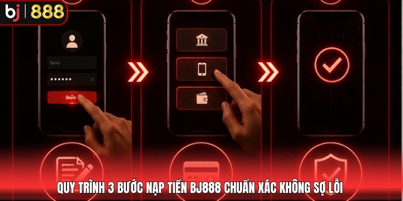 Quy trình 3 bước nạp tiền BJ888 chuẩn xác không sợ lỗi